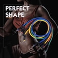 thumbnail image 4 of 11 Piece Multifunction Elastic Exercise Resistance Bands Set Home Fitness Stretch Workout Bodybuilding Pull Rope  String Strap Yoga Muscle Training Exercise, 4 of 5