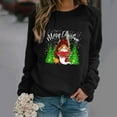 thumbnail image 1 of EGNMCR Chandail en Molleton de Noël Mode Femme Ample Imprimé de Noël Col Rond, 1 of 7