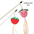 thumbnail image 2 of Cat Tassel Wand Toy Fruit Style Interactive Cat Teaser Toy Kitten Wand with Bell, 2 of 10