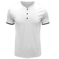 thumbnail image 2 of Floenr Mens T Shirts,Men's Plus Size Shirts Solid Color Short Sleeve T-Shirts Button-Up Shirts, 2 of 5