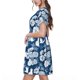 thumbnail image 2 of Balery Rose Flowers Vestidos sueltos de manga corta para mujer, vestidos de verano 2025, vestidos casuales de corte A con vuelo., 2 of 6