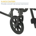 thumbnail image 2 of Drive Medical Lightweight Steel Transport Wheelchair, Fixed Full Arms, 19" Seat, 2 of 5