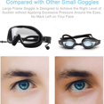 thumbnail image 2 of Gafas de natación para adultos, niños, damas, hombres, hombres, gafas de piscina para adultos, sin fugas, antiniebla, protección UV, marco ancho impermeable MFZFUKR CPB-DE-WX301-3, 2 of 5