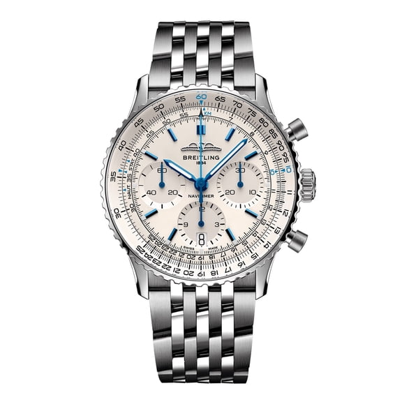 Breitling Navitimer B01 Chronograph 41 Automatic White Dial Steel Men's Watch AB0139A71G1A1