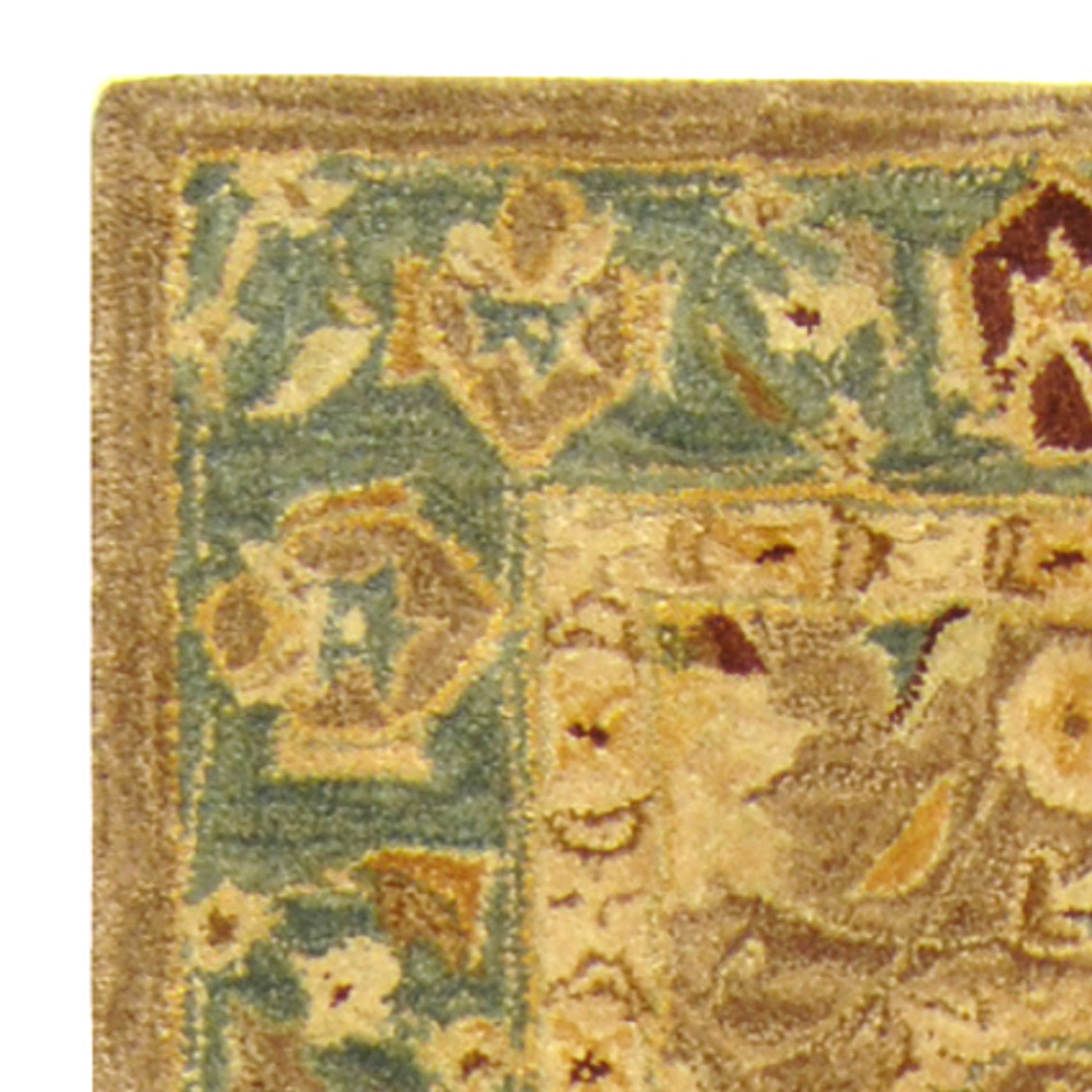 SAFAVIEH Anatolia Sophia Floral Wool Runner Rug, Brown/Blue, 2'3" x 8'