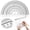 White, variant on Clearance 180 Semicircular Protractor without Fine Scale, Plastic Math Protractor 180 Degrees, Student Precision Angle Measuring Tool for Classroom, Math Drawing, Drafting, Engineering