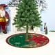 thumbnail image 1 of Falda para Árbol de Navidad de 90 Cm | Base de Poliéster Rojo con Estampado de Estrellas Doradas | Tapete Decorativo Duradero para Árbol de Navidad | Protege El Suelo de La Savia de Las Agujas de Pin, 1 of 6
