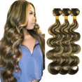 thumbnail image 1 of Hair Weave NiegMeag Highlight Body Wave 8A Brasilera 18-22, 1 of 7