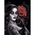 thumbnail image 1 of Drill Diamond Painting (DB6475) Skull Flower Woman 5D DIY Kit de imagen completa (SZ541) 45x60cm Hugtrwg Para estrenar, 1 of 1