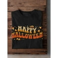 thumbnail image 3 of Happy Halloween! Candycorn Text T-Shirt Men -Image by Shutterstock, Male 5X-Large, 3 of 4
