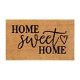 thumbnail image 2 of BizChair 18" x 30" Indoor/Outdoor Natural Coir Doormat with Black Home Sweet Home Message and Non-Slip Backing, 2 of 10