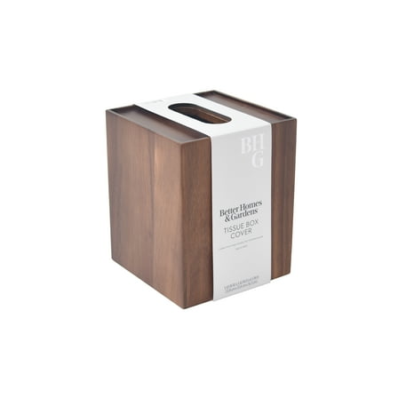 Better Homes & Gardens Acacia Wood Tissue Box Cover