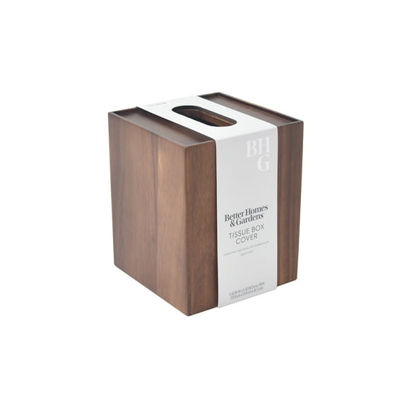 Better Homes & Gardens Acacia Wood Tissue Box Cover