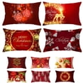 thumbnail image 3 of Christmas Throw Pillow Case Cushion Cover Tree Snowflake Sofa Bed Pillowcase,12x20inch, 3 of 4