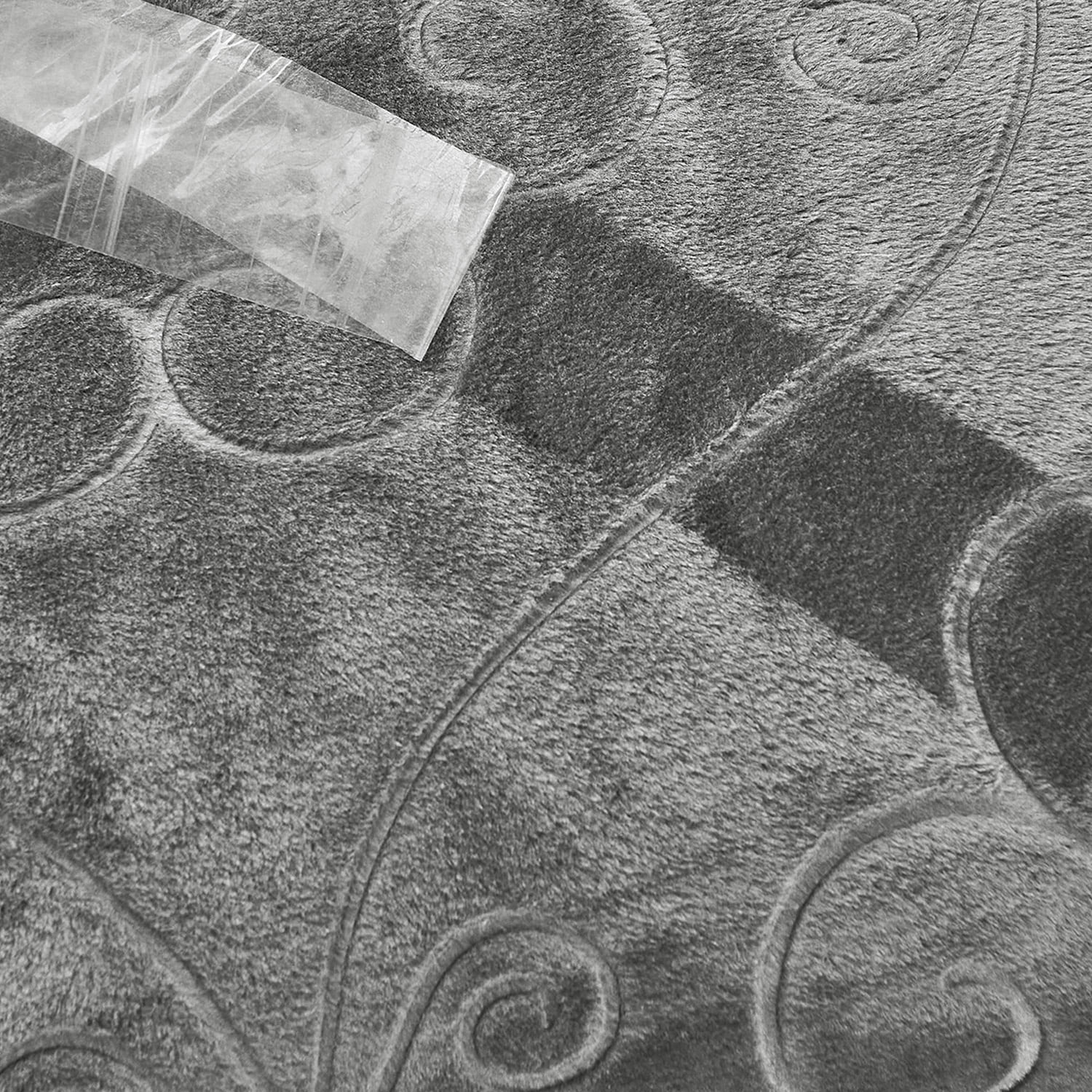 Soft Plush Fleece Blanket,Solid Color Embossed Bed Blanket,Queen 75" x 91",3.3lb