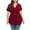 Red, variant on Women's Plus Size Dressy Tops Wrap Shirt Contrast Lace Short Sleeve Tunic Top V Neck Low Cut Cute Blouse(Purple,XXL)