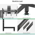 thumbnail image 4 of Over The Sink Dish Drying Rack - Adjustable (26.3"-35") Dish Rack Over Sink with Upper Dual Bars, 3 Baskets, Hooks, Cutlury Holder, Large Dish Drainer Drying Rack for Kitchen Sink, Black, 4 of 7