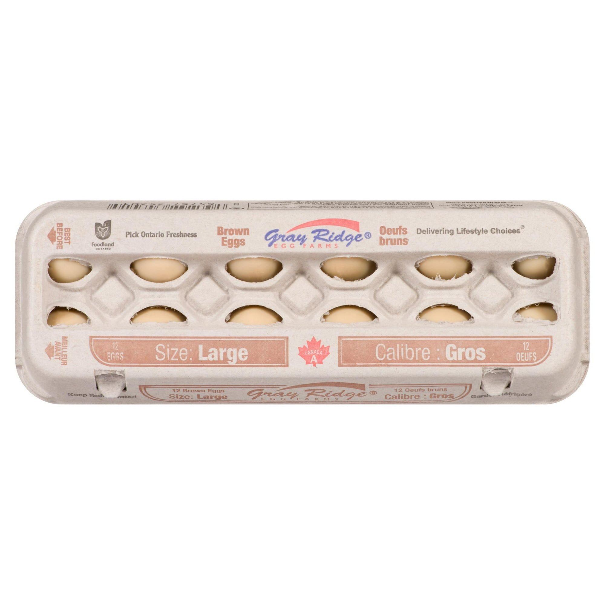 Gray Ridge Large Brown Eggs, 12 Count