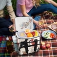 thumbnail image 5 of FORMRS Insulated Cooler Bag 24 Cans Capacity Soft Leakproof Lunch Box with Side Pockets, Retro Christmas Forest, 5 of 7
