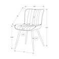 thumbnail image 3 of Monarch Specialties - Dining Chair, 33" Height, Dining Room, Kitchen, Upholstered, Side, Set Of 2, Black Leather Look, Black Metal, Contemporary, Modern, 3 of 3