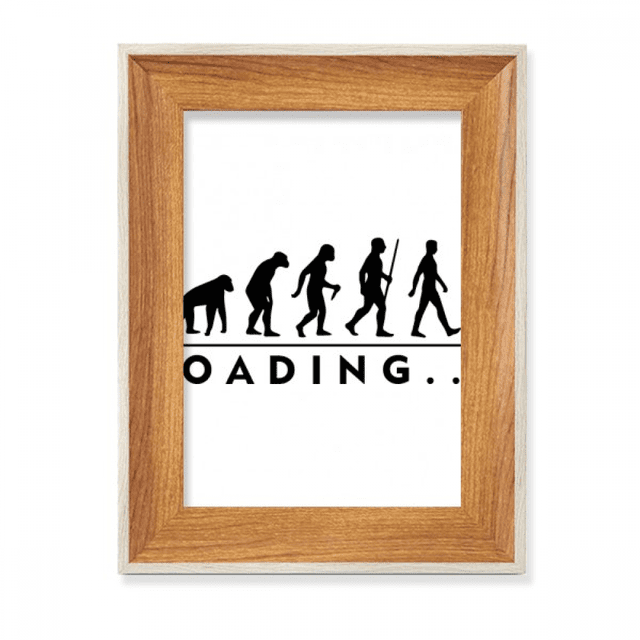 Ape Monkey Human Evolutionary Civilization Desktop Wooden Photo Frame Display Picture Art Painting Multiple Sets
