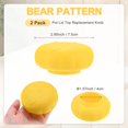 thumbnail image 3 of Uxcell 2-Pack Silicone Pot Lid Covers, 1.6" ID Universal Pot Lid Top Knob Heat Resistant Handle Caps [Yellow, Bear Style], 3 of 6