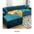 thumbnail image 2 of Inteprter Funda de sofá con forma de terciopelo de primera calidad para sofá grueso, funda de sofá elástica de tela elástica de ajuste Decoración del hogar lago azul, 2 of 6