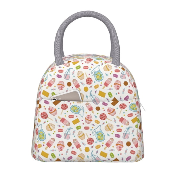 Easygdp Dessert Bolsa de Almuerzo Insulada Grande, Forro de Aluminio, Diseño Espacioso, a Prueba de Fugas, Ideal para Trabajo, Picnics, Viajes y Actividades al Aire Libre
