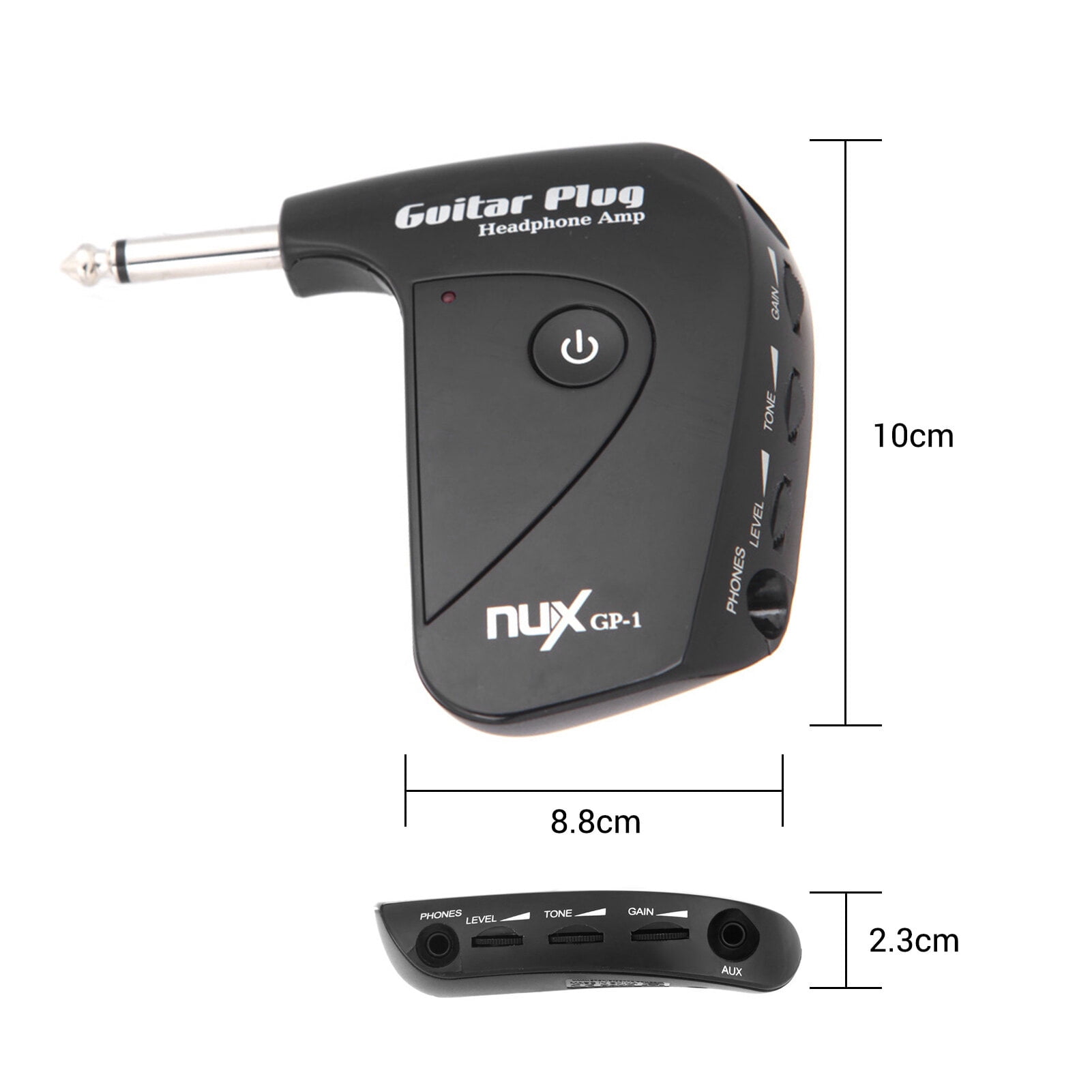 NUX GP-1 Electric Guitar Plug Mini Headphone Amp Built-in Distortion Effect Compact Portable