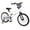 White, variant on Costway 12 Inch Kids Bike with Training Wheels, Dual Hand & Coaster Brakes, Adjustable Seat Black