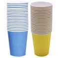 thumbnail image 1 of 40 Pcs Paper Cups (9Oz) - Plain Solid Colours Birthday Party Tableware Catering, 20 Pcs Blue & 20 Pcs Yellow, 1 of 7