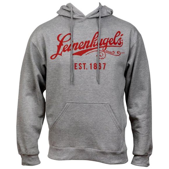 Leinenkugel Leinenkugel 818520-small Chandail à Capuchon Logo de Bière, Gris - Petit