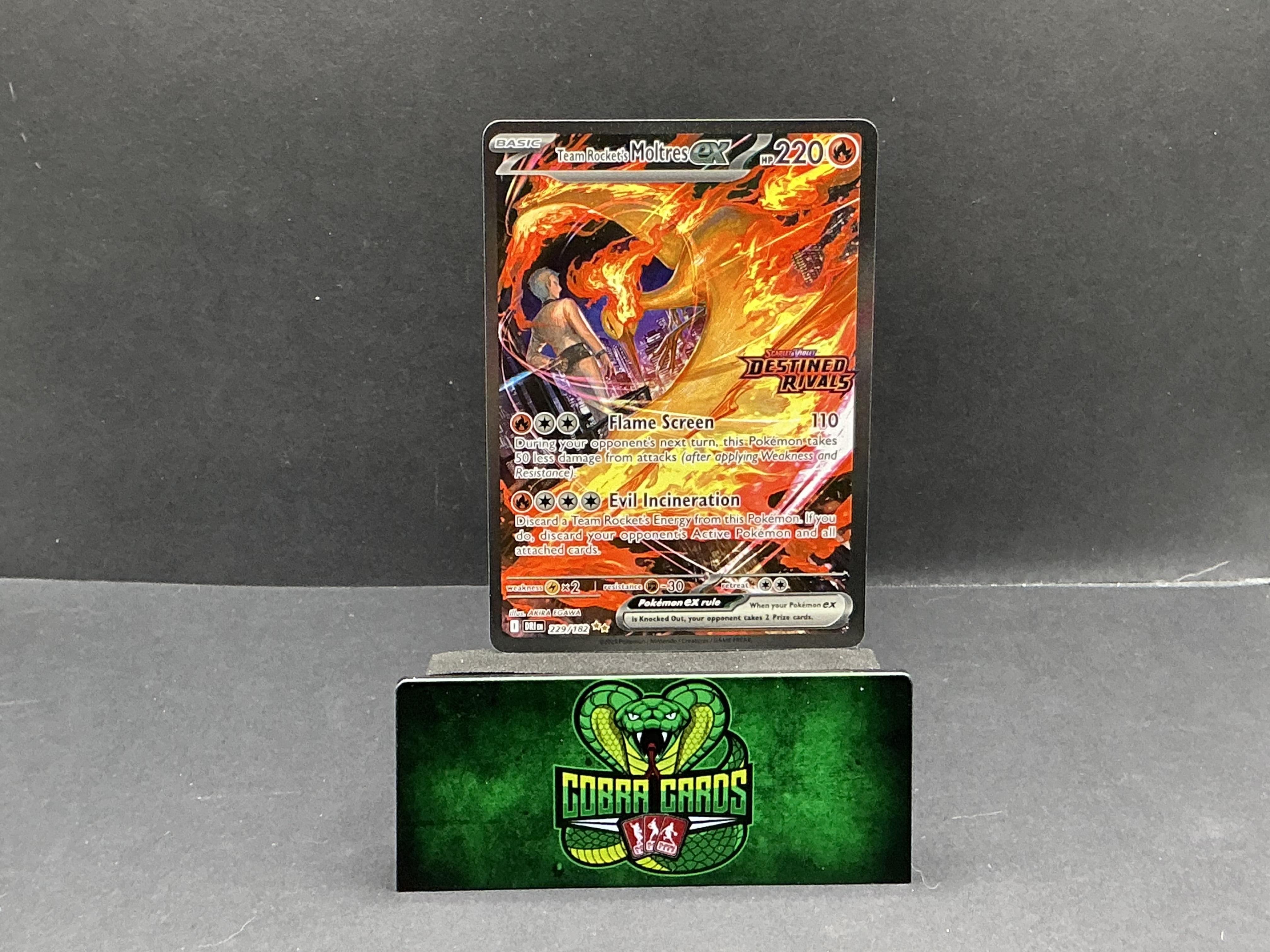 2025 Destined Rivals Team Rocket's Moltres EX Holo Secret Rare SAR #229 ...