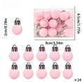 thumbnail image 2 of WWG Plastic Christmas Ornaments Balls, Mini Flocked Christmas Tree Decorations, Shatterproof 2cm Baubles with Hanging Loops, Includes 24 Pieces, for Christmas Tree, Wreaths, DIY Holiday Decor, 2 of 6
