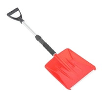 Nkmbld Detachable Snow Shovel for Emergency, Retractable Snow Shovel for Driveway Car Home Garage Snow Plow, Portable Wide Snow Pusher with D-Grip Handle, Red
