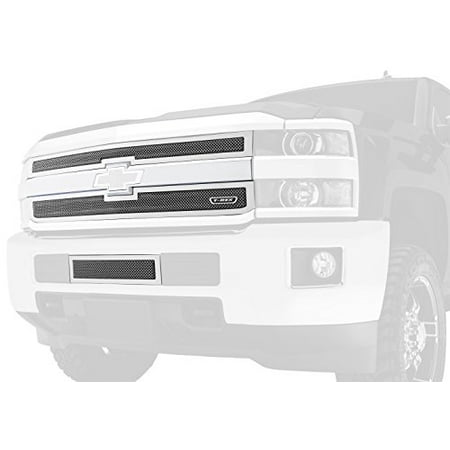 - TRex Grilles 51106 Upper Class Small Mesh Steel Black Finish Grille Overlay for Chevrolet Silverado 2500HD 3500