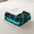 thumbnail image 4 of Game Consoles Blanket Neon Geometry Gamepad Gamer Throw Blanket 90"x90",3D Geometric Gamer Fleece Blanket Teal Flame Bed Blanket,Gaming Decor Bedroom Decor Gamer Gifts, 4 of 6