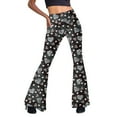 thumbnail image 2 of Women's Relaxed Fit Pant Elastic Waist Flared Leg Casual Trousers, 2 of 6