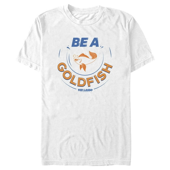 Men's Ted Lasso Be A Goldfish Graphic Tee White 3X Large