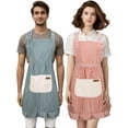 thumbnail image 5 of TEXIJUSO‎ 2 Pcs Adjustable Kitchen Apron Cooking Apron for Women for Men With Pockets Work Apron Grill Restaurant, 5 of 8