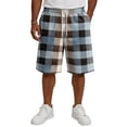 thumbnail image 4 of Men's Cotton Blend Sweat Shorts 2026 Summer Drawstring Elastic Waist Knee Length Casual Athletic Shorts with Pockets Lounge Workout Bermudas Dark Blue S, 4 of 6