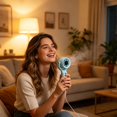 thumbnail image 2 of 2-in-1 Handheld Fan with Mist Spray, Portable Personal Cooling Fan, 3 Speeds & Ultra-Quiet Motor, 30ml Detachable Water Tank, Rechargeable USB Mini Fan for Travel Office Outdoor(C), 2 of 4