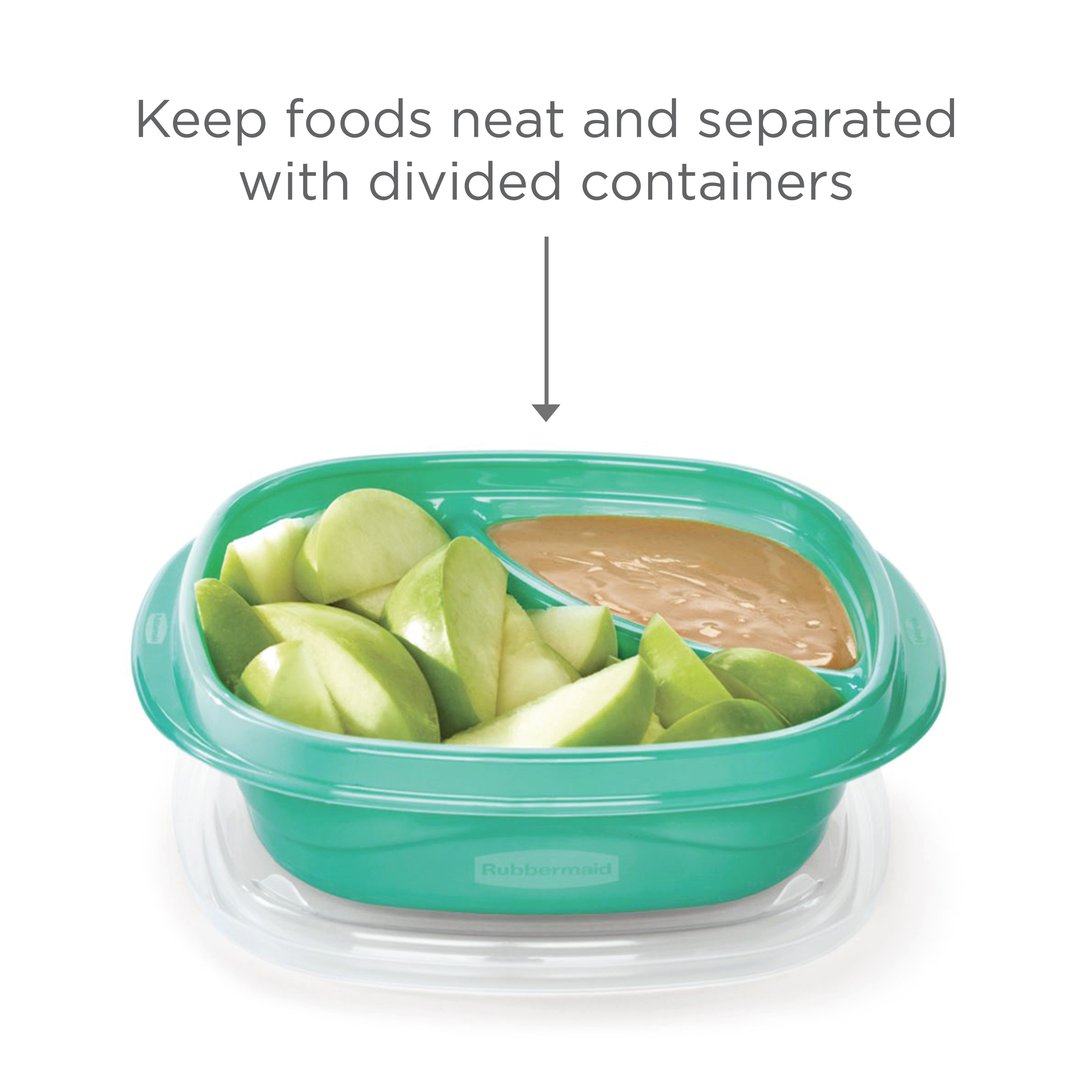 Rubbermaid TakeAlongs Variety Set of 25 Food Storage Containers, Teal Lids - image 4 of 6