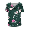 thumbnail image 6 of Otvok Women'S T-Shirt Printed Fashionable Pile Collar Breathable Summer Short Sleeve Casual Tops, 6 of 6