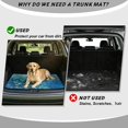 thumbnail image 4 of Qpednta Non-Slip Paisley Peacock Cargo Mat 29"x39" Trunk Liner All Weather, Polyester Material Water Resistant Dustproof Trunk Floor Mat Rear Trunk Mat Fits Car Truck SUV for Daily & Outdoor Use, 4 of 7