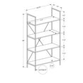 thumbnail image 3 of Monarch Specialties Étagère À Livres, Étagère, 4 Niveaux, 48"h, Bureau, Chambre À Coucher, Métal, Stratifié, Blanc, Contemporain, Moderne, 3 of 9