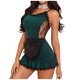 thumbnail image 1 of Señoras Linda Chica Sólido Lencería erótica Correas de espagueti Cremallera de encaje Traje de sirvienta Vestido con delantal Fridja nalpqowj42513, 1 of 1