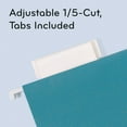 thumbnail image 4 of U Brands 6596U01-12 1/5-Cut Tabs Letter Size U-Eco Hanging File Folders - Assorted (12/Pack), 4 of 9