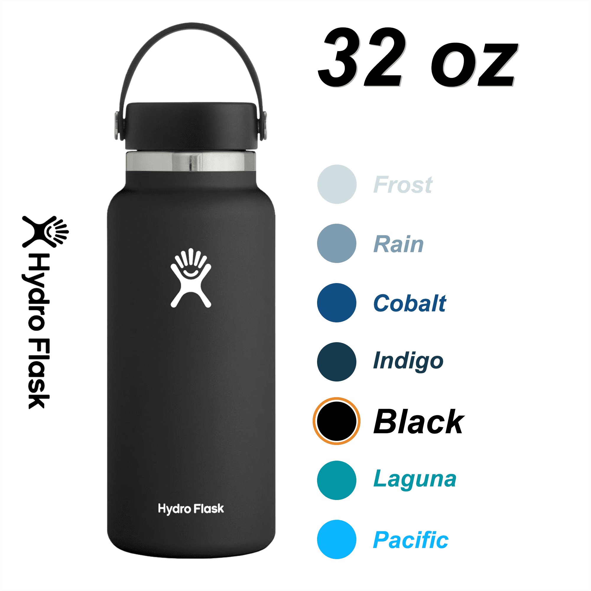 Hydro Flask 32 oz. Wide Mouth With Flex Cap Black 2.0
