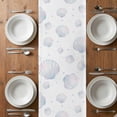 thumbnail image 4 of Table Runner 72 Inches Long for Kitchen Dining, Colorful Shell Coastal Dresser Scarf Farmhouse, Dining Table Decorations for Wedding/Parties, Nautical Summer Beach Ocean Sea 13 x 72 In, 4 of 8